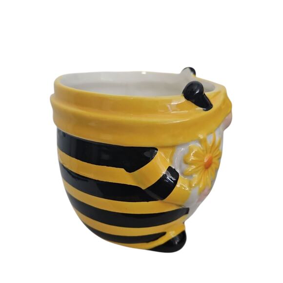 Gnome Bee Flower Mug Coffee Cup 24 Oz 4 1/4" Tall - Picture 2 of 6